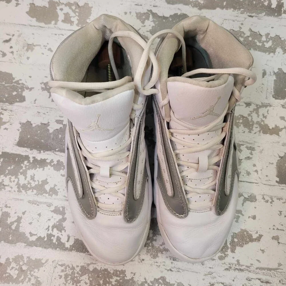 Nike Air Jordan OG‎ White Metallic Silver Women's Size 9.5